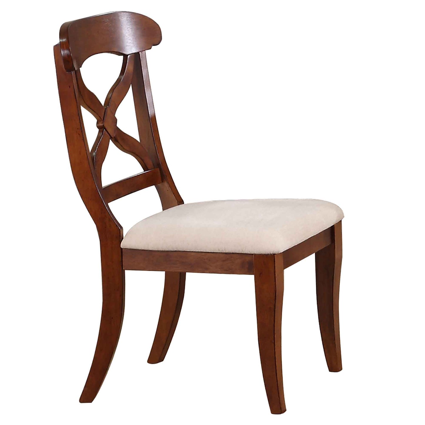 Sunset Trading Andrews Butterfly Leaf Dining Set with X-back Chairs – Chestnut (5 Piece)