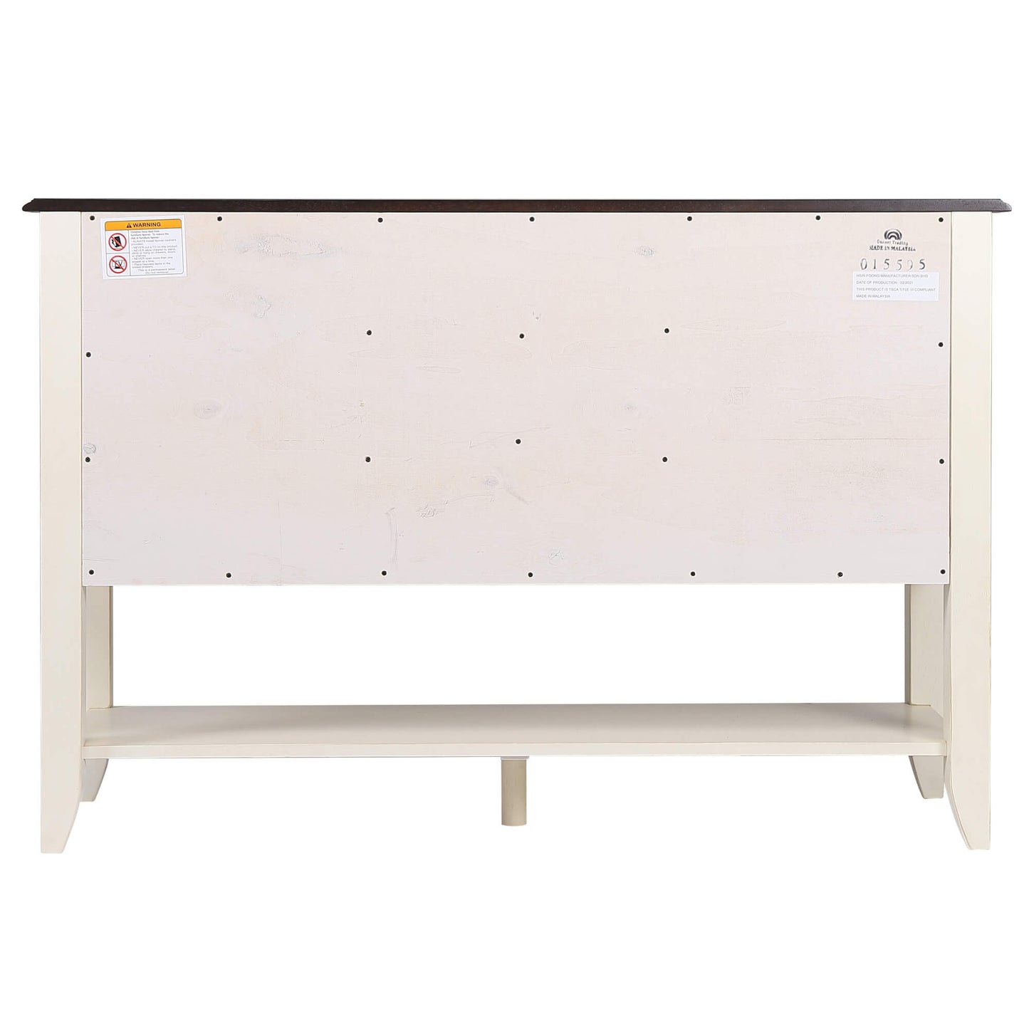 Sunset Trading Andrews Sideboard – Antique White & Chestnut