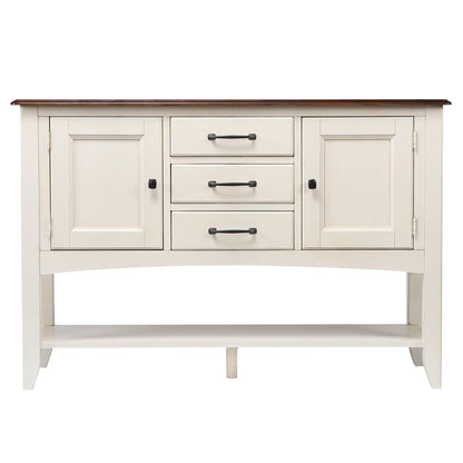 Sunset Trading Andrews Sideboard – Antique White & Chestnut