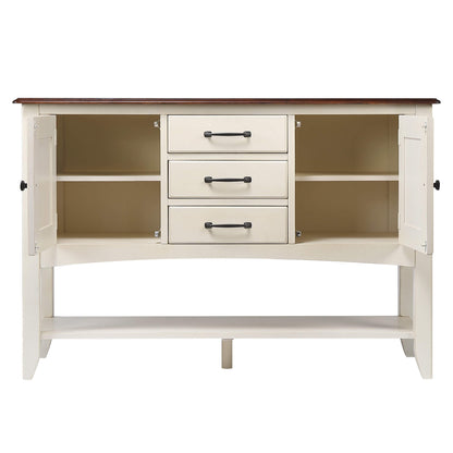 Sunset Trading Andrews Sideboard – Antique White & Chestnut