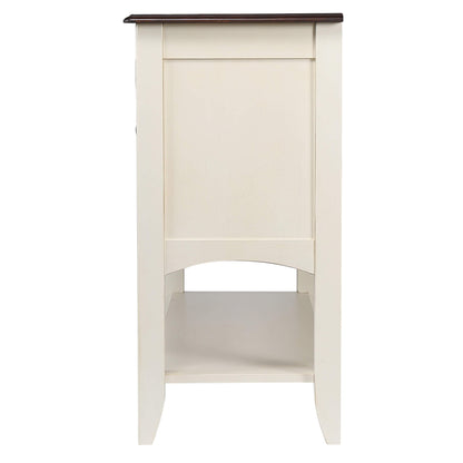 Sunset Trading Andrews Sideboard – Antique White & Chestnut