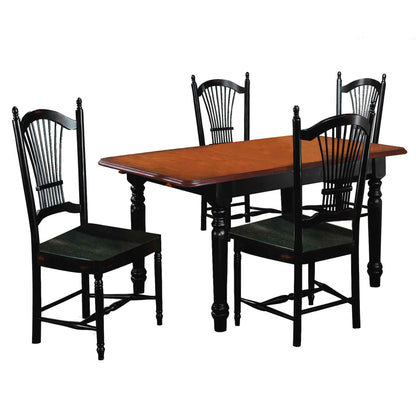 Sunset Trading Black Cherry Butterfly Leaf Dining Set with Allenridge Chairs (5 Piece)