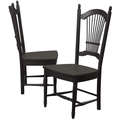 Sunset Trading Black Cherry Butterfly Leaf Dining Set with Allenridge Chairs (5 Piece)