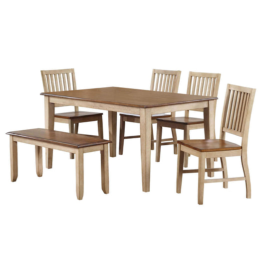 Sunset Trading Rectangular Dining Set w/Bench (6 piece)