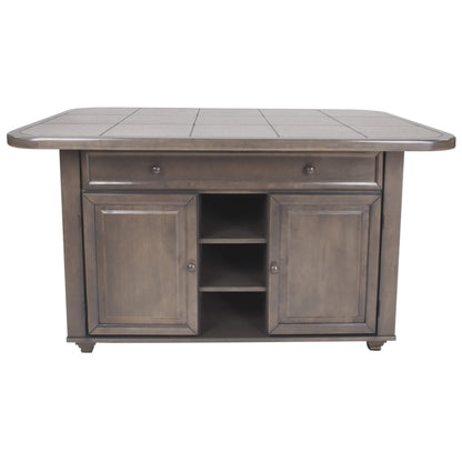 Sunset Trading Tile Top Kitchen Island – Antique Gray