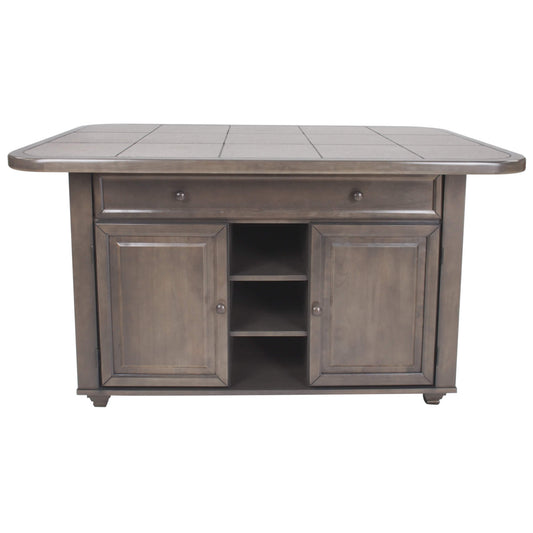 Tile Top Kitchen Island – Antique Gray