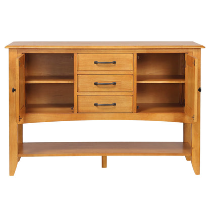 Sunset Trading Light Oak Sideboard with Shelf