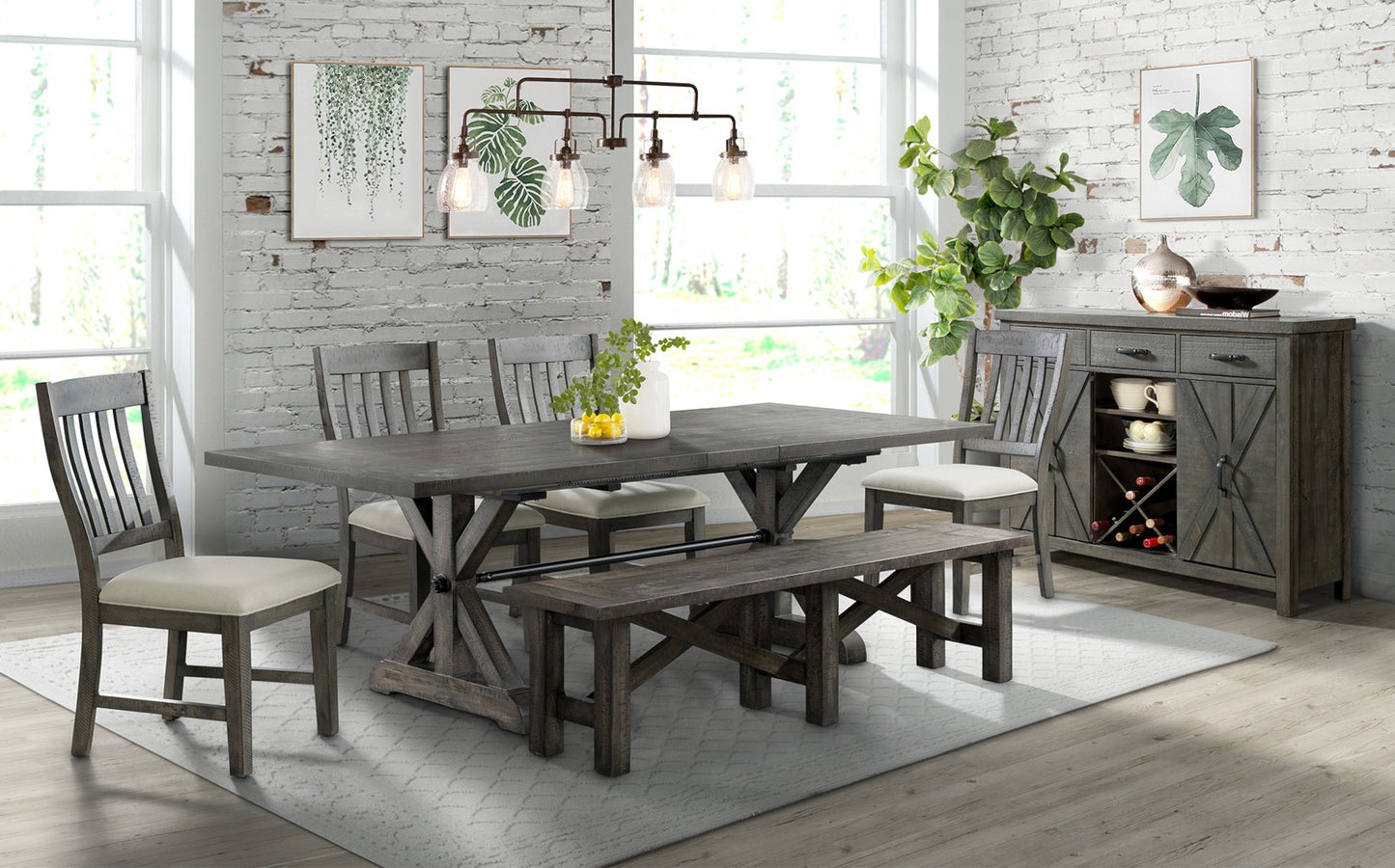 Trestle 96″ Extension Dining Table