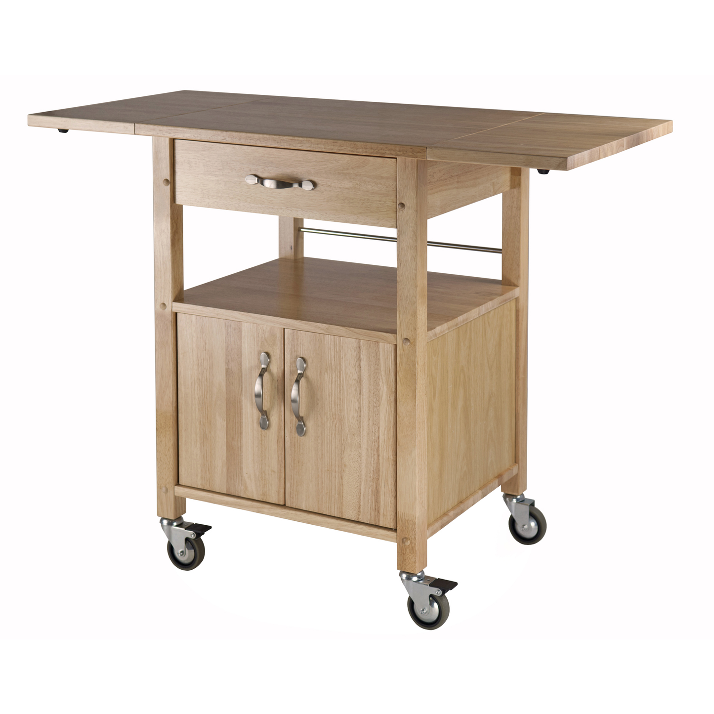 Winsome Kitchen Cart Double Drop Leaf Cabinet with Shelf -  - 3